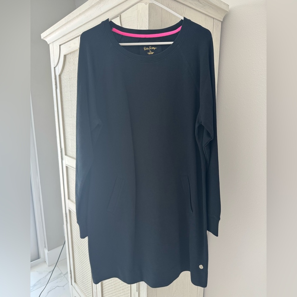 Lilly Pulitzer Black Sweatshirt Dress